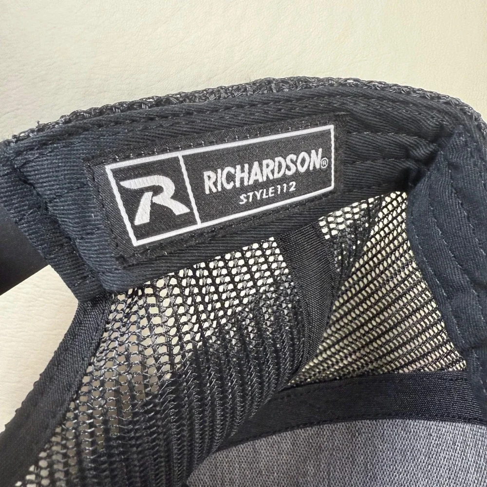 Richardson 112 Trucker Hat Red Black North Central NC Embroidered Snapback Cap